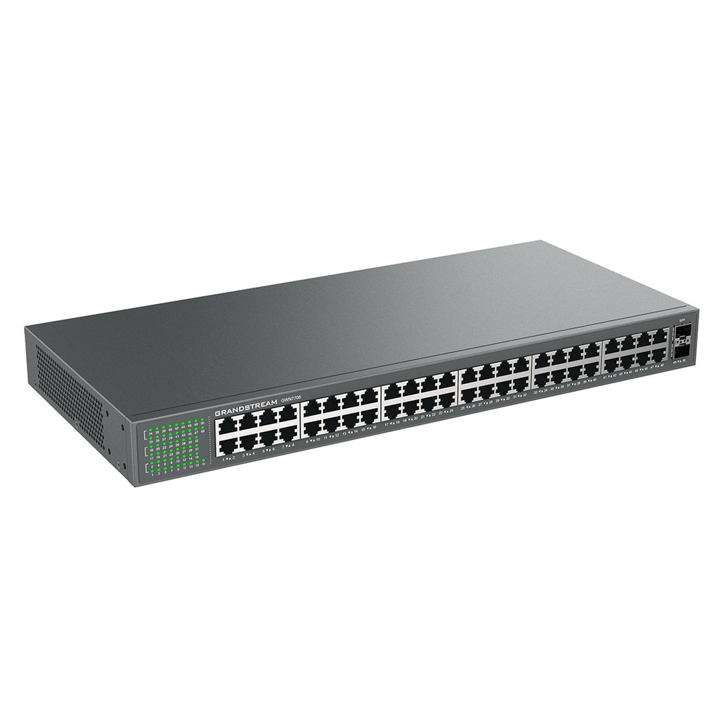 GWN7706, Switch No Administrable, 48 puertos Giga Ethernet, Gabinete metálico escritorio o rack