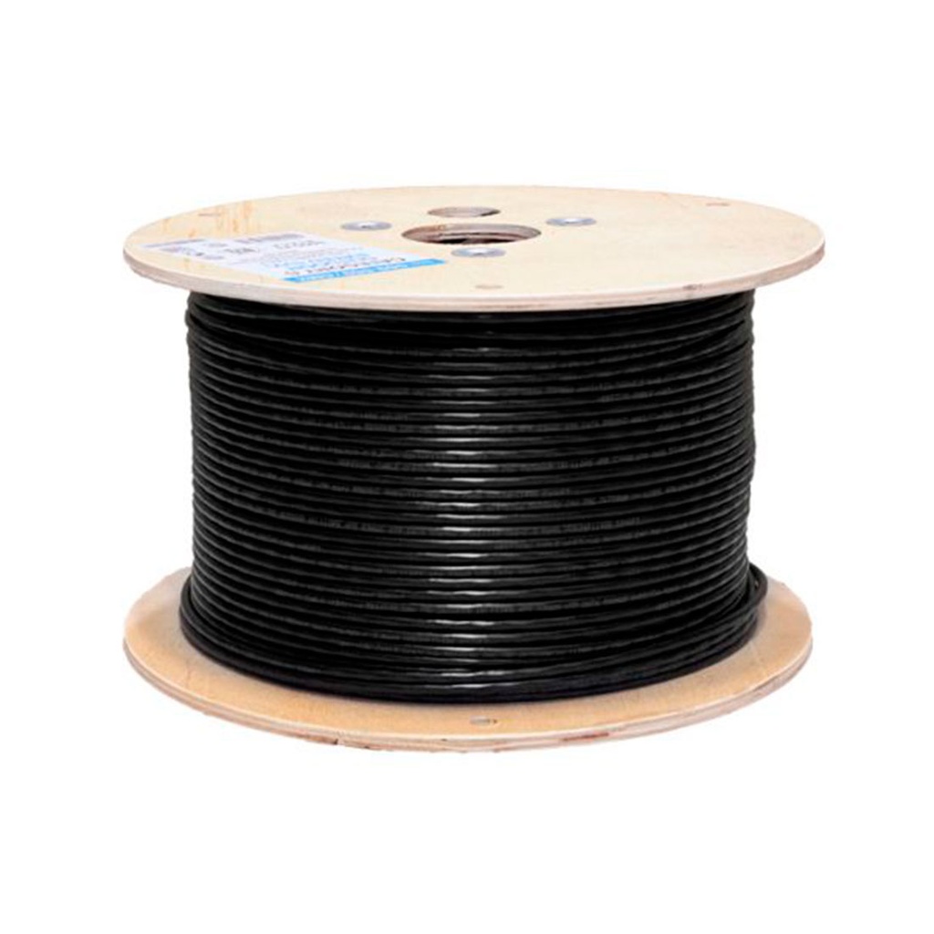 ​069-559/CMX, Cable UTP Cat6 CMX, exteriores, UV, 23 AWG, cobre sólido, forro negro, carrete 305mts (1,000ft)