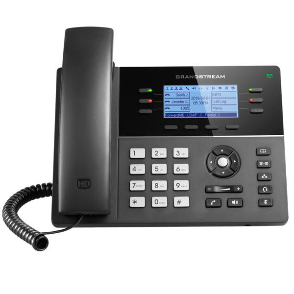 GXP1760, Teléfono IP HD, 3 cuentas SIP, 6 líneas, PoE