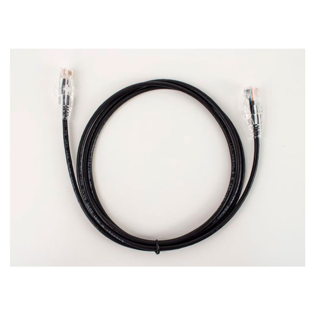 077-2035/2WH, Patch Cord Cat 6A color blanco, 2 pies (60 cms), diámetro reducido, inyección de molde