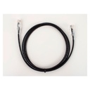 077-2028/2BK, Patch Cord Cat 6A color negro, 2 pies (60 cms), diámetro reducido, inyección de molde