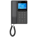 GHP631, Teléfono Hotelero IP Negro, LCD Color 3.5", 2 SIP 2 líneas, GDMS, soporta PoE