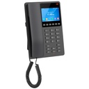 GHP631, Teléfono Hotelero IP Negro, LCD Color 3.5", 2 SIP 2 líneas, GDMS, soporta PoE