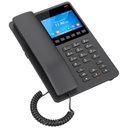 GHP631, Teléfono Hotelero IP Negro, LCD Color 3.5", 2 SIP 2 líneas, GDMS, soporta PoE