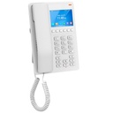 GHP630, Teléfono Hotelero IP Blanco, LCD Color 3.5", 2 SIP 2 líneas, GDMS, soporta PoE