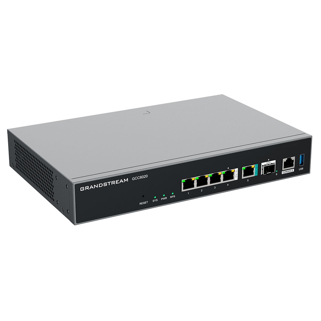 GCC6020, Dispositivo 4 en 1, Conmutador IP, Firewall, Ruteador VPN y Switch, 4xGEth, 1x2.5GEth, 5xPoE, 1xSFP+, 1 USB, 1xConsola
