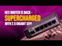 E60iUGS, hEX S, Ruteador Dual Core 950MHz, 512MB RAM, 2.5G SFP, 5xGEth, USB, RouterOS v7 L4, gabinete plástico