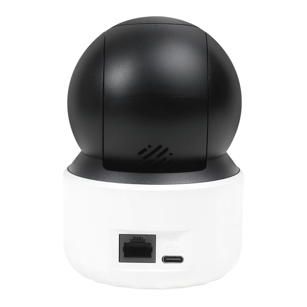 Uho-S3E-M3, Cámara IP Mini PT WiFi, 3MP, Lente 4mm, Micrófono y Bocina, IR 10m, Micro SD hasta 256GB, H.265, USB-C, Interiores