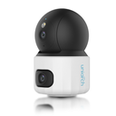 Uho-S3S-M33D, Cámara IP Mini PT WiFi, Doble lente 3MP+3MP, Lentes 4mm, IR 10m, Micro SD, Mic y bocina, H.265, USB-C, para interiores, serie Panda