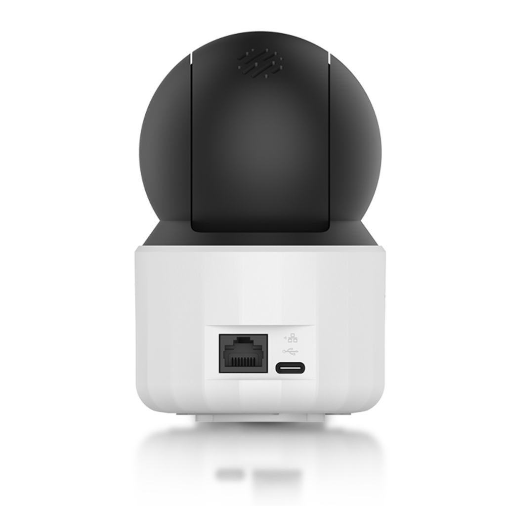 Uho-S3S-M33D, Cámara IP Mini PT WiFi, Doble lente 3MP+3MP, Lentes 4mm, IR 10m, Micro SD, Mic y bocina, H.265, USB-C, para interiores, serie Panda