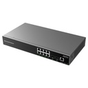 GWN7801P-PRO, Switch PoE Administrable capa 2, 8 x GigaEth PoE/PoE+ y 2 x 2.5Giga SFP. 145.5w, 30w máx puerto PoE