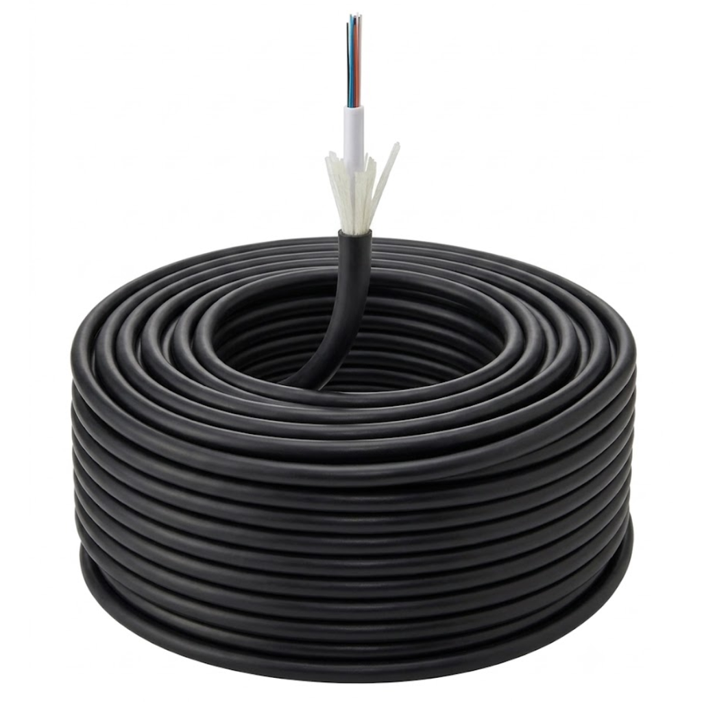 GFOM4UNI06LU-Eca, Cable de fibra óptica Multimodo 6 hilos OM4 LSHF/LSZH, interior/exterior, Euroclass Eca, bobina de 2,000 m
