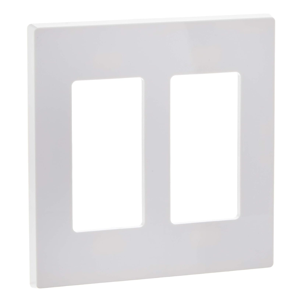 80309-0SW, Placa dos ventanas sin tornillos Decora PLUS, color blanco
