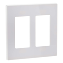 80309-0SW, Placa dos ventanas sin tornillos Decora PLUS, color blanco