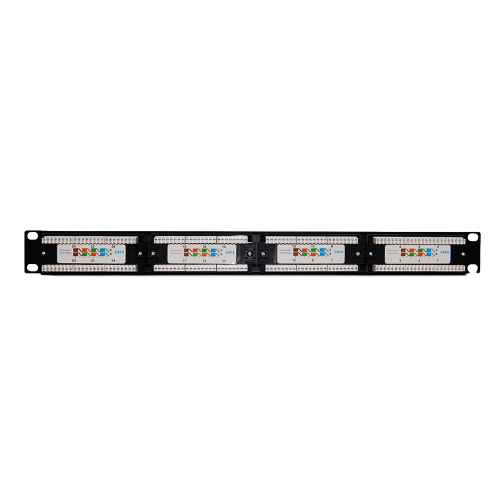 ENS-PA24P6, Panel de parcheo 24 jacks Cat 6, remate 110