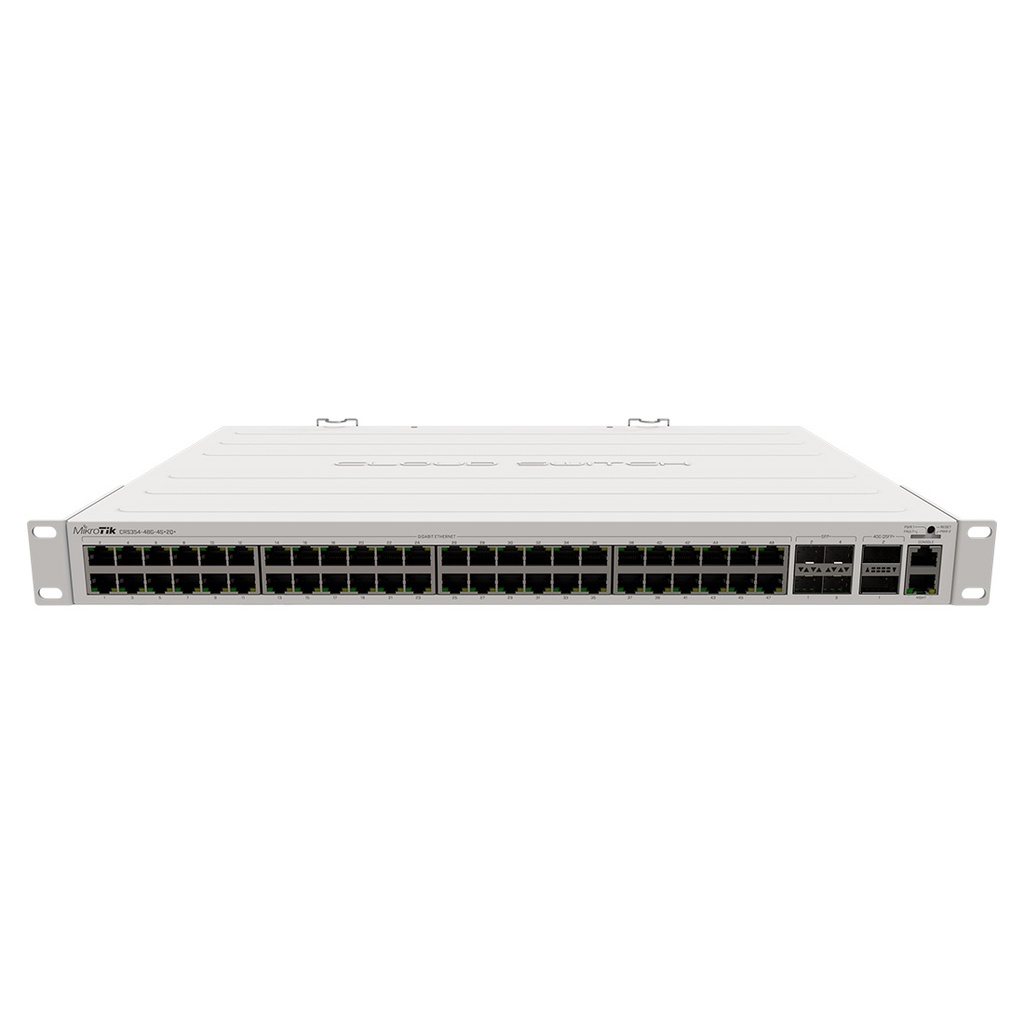 CRS354-48G-4S+2Q+RM, Switch 48 GbEth, 4 SFP+ de 10G y 2QSFP+ de 40G