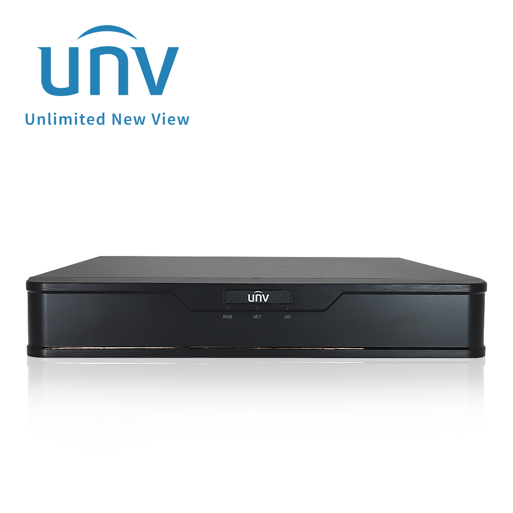 NVR301-04S3-P4, NVR 8MP 4Ch, 4 PoE 300m, 1 HDD hasta 6TB, HDMI 4K y VGA, 64 Mbps, Ultra265, Analitícas, VCA Search IA (Easy)