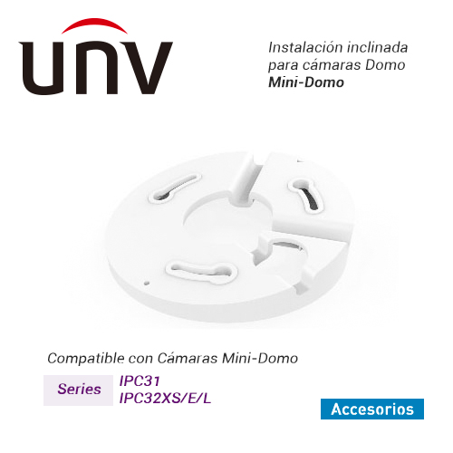 TR-UM06-E-IN, Base para Mini Domo, compatible con cámaras serie IPC31* Y IPC32XS/E/L