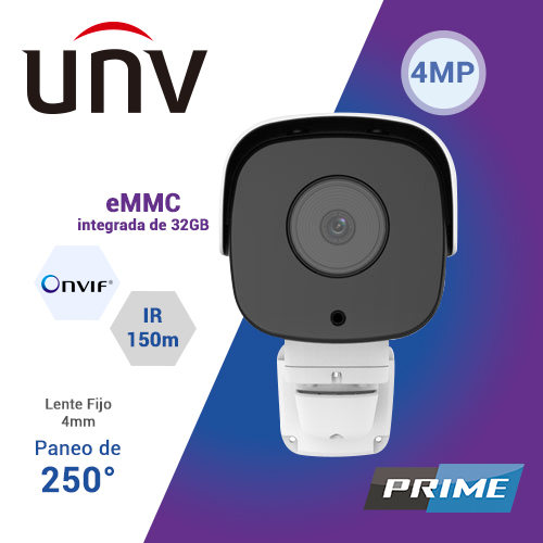 IPC744SR5-PF40-32G, Cámara IP Pan/Tilt, 4 MP, Analítica IR 50m, PoE, ONVIF, Int/Ext