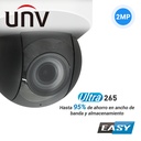 IPC6412LR-X5P, Cámara IP Mini PTZ Domo Ultra265 2MP, 2.7-13.5mm, IR 30m, Micrófono (EASY)