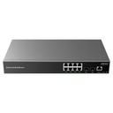 GWN7801P, Switch PoE Administrable capa 2, 8 x GigaEth PoE/PoE+ y 2 x Giga SFP. 150w, 30w máx puerto PoE