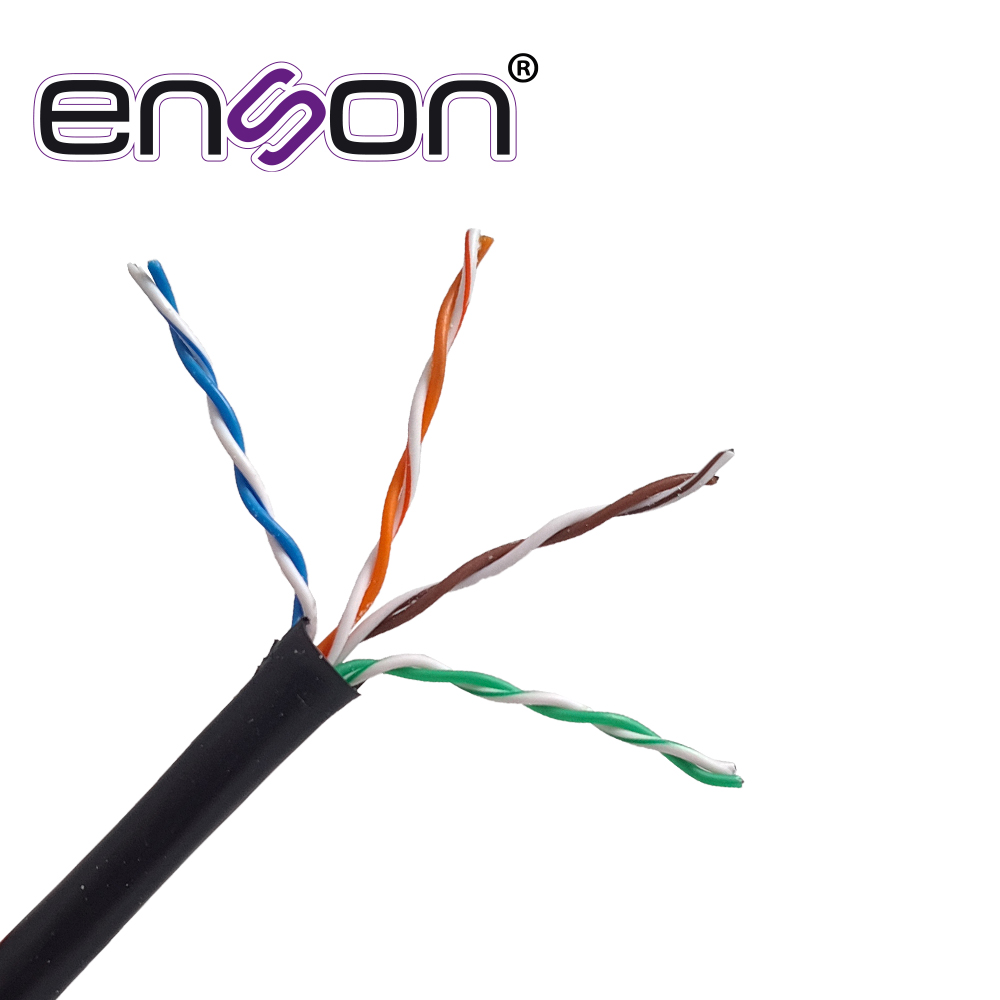 13152B305, Cable UTP Cat5E serie Pro-II con Gel Cal 24AWG Cobre, Bobina 305Mts, Forro Negro, Exterior