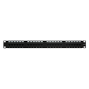 ENS-PA24P5E, Panel de parcheo 24 jacks Cat 5e, remate 110