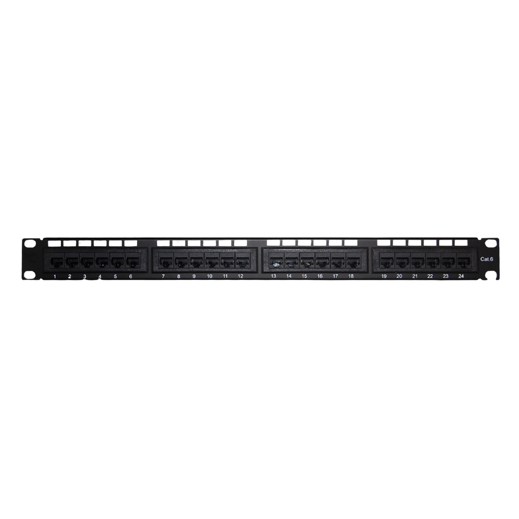 ENS-PA24P6, Panel de parcheo 24 jacks Cat 6, remate 110