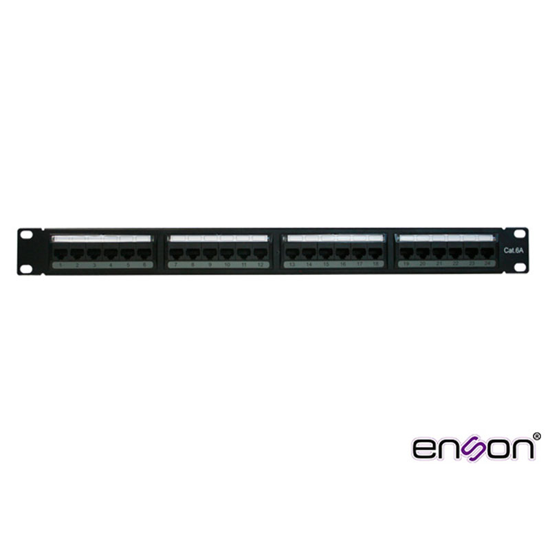 ENS-PA24P6, Panel de parcheo remate 110 y 24 Jacks cat 6