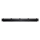 ENS-PA24P6, Panel de parcheo 24 jacks Cat 6, remate 110