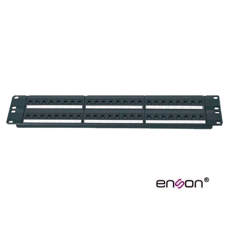 ENS-PA48P7, Panel de parcheo para remate en regletas 110 y 48 jacks Cat 6