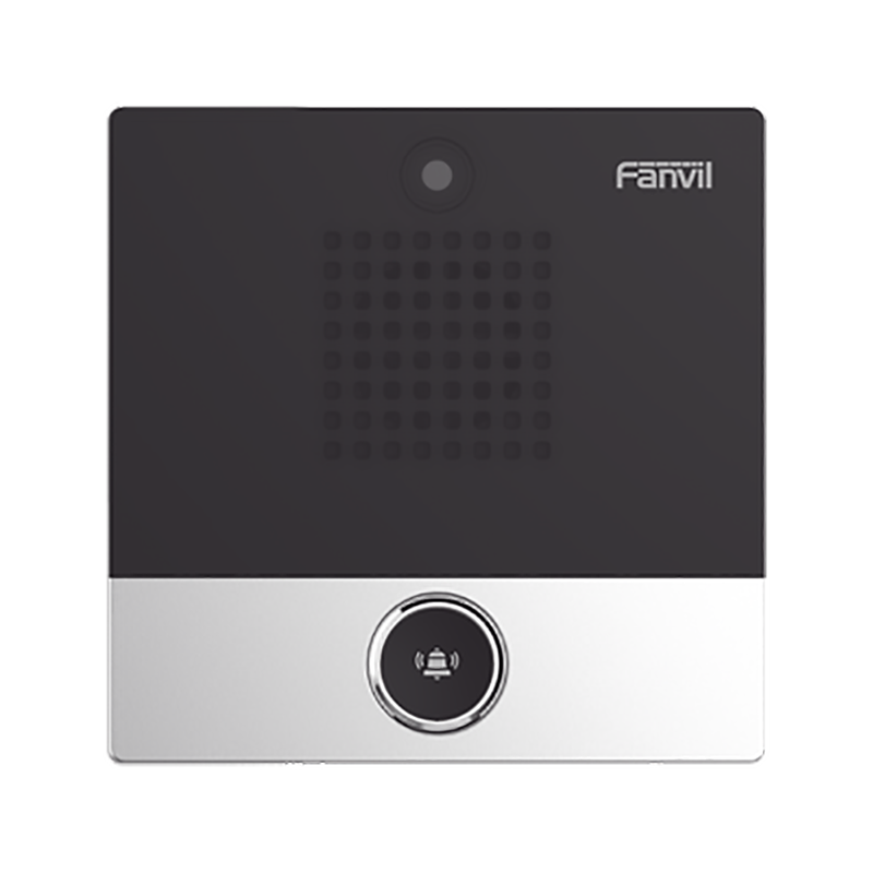 I10V, Mini video Intercomunicador, PoE, cámara 1Mpx, 1 botón, 1 relevador  I/O integrado