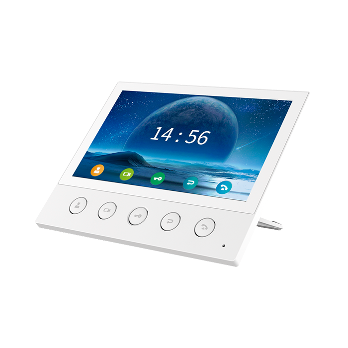 I53W, Monitor IP/SIP interior, Wi-Fi, pantalla táctil de 7", audio de 2 vías, PoE, 8 entradas de alarma.