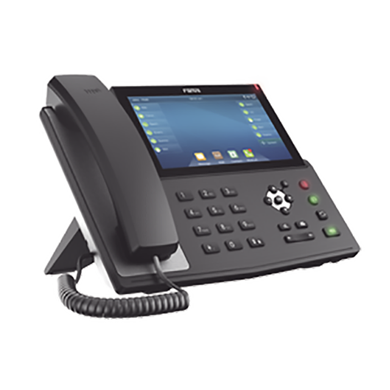 X7 (X7-F), Teléfono IP empresarial, 20 SIP, LCD táctil, Bluetooth, PoE y 127 DSS, Gigabit, video