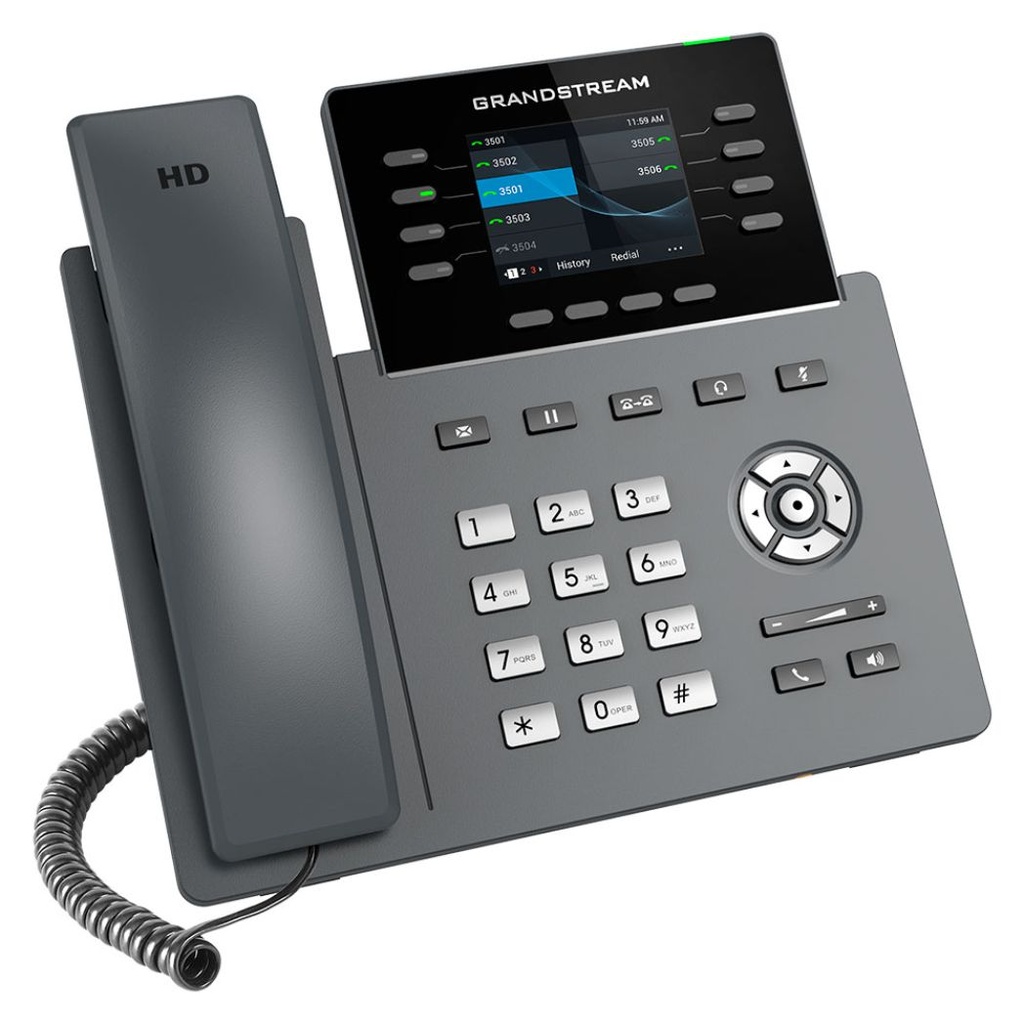GRP2624, Teléfono IP HD Carrier-Grade, 4 cuentas SIP, 8 líneas, Bluetooth, WiFi