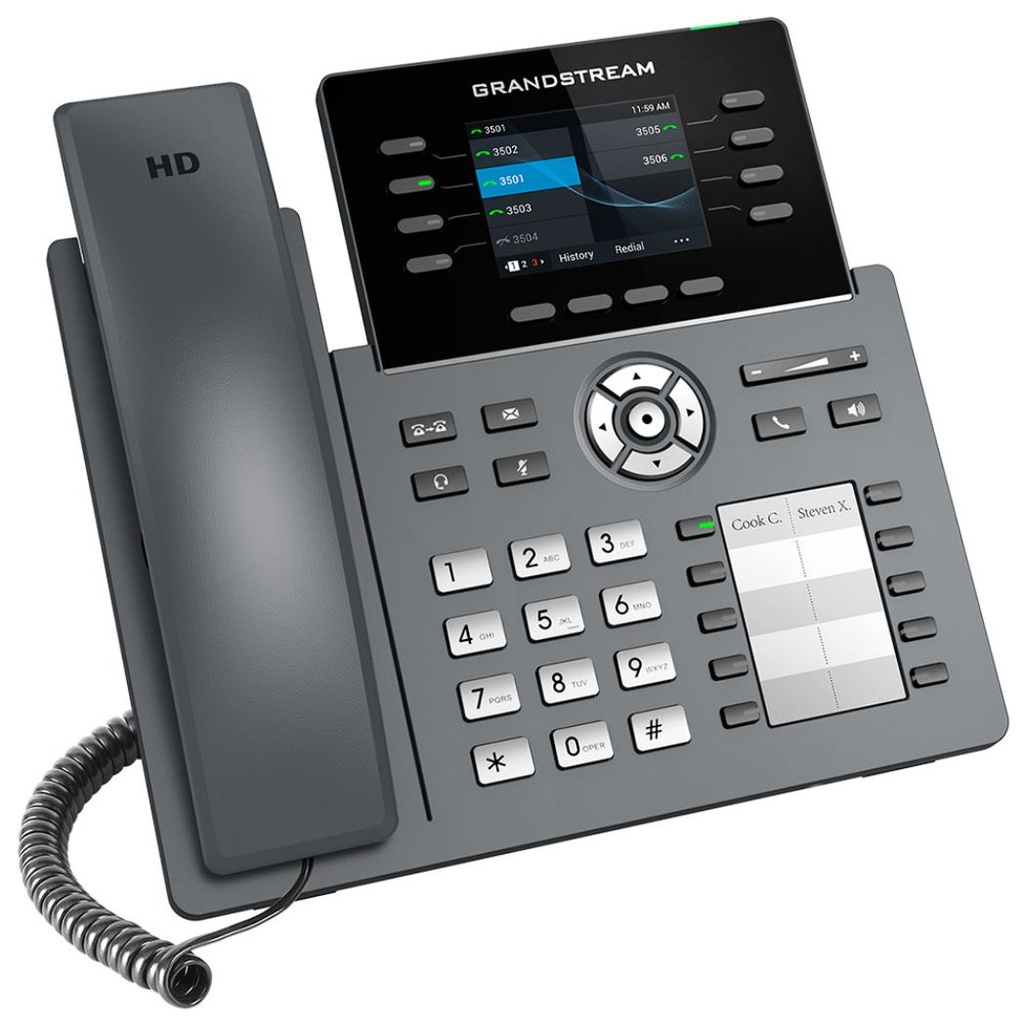 GRP2634, Teléfono IP HD Carrier-Grade, 4 cuentas SIP, 8 líneas, Bluetooth, WiFi, 10 teclas MPK