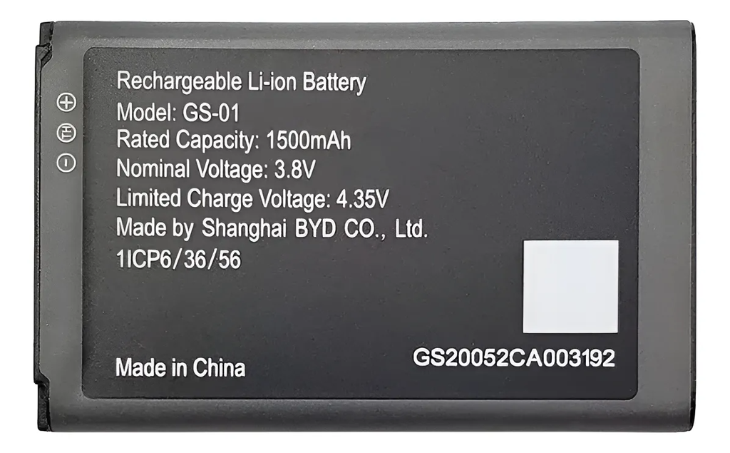 GS-01, Batería Li-ion de 1500mAh para WP810, WP816, WP820, DP725, DP730