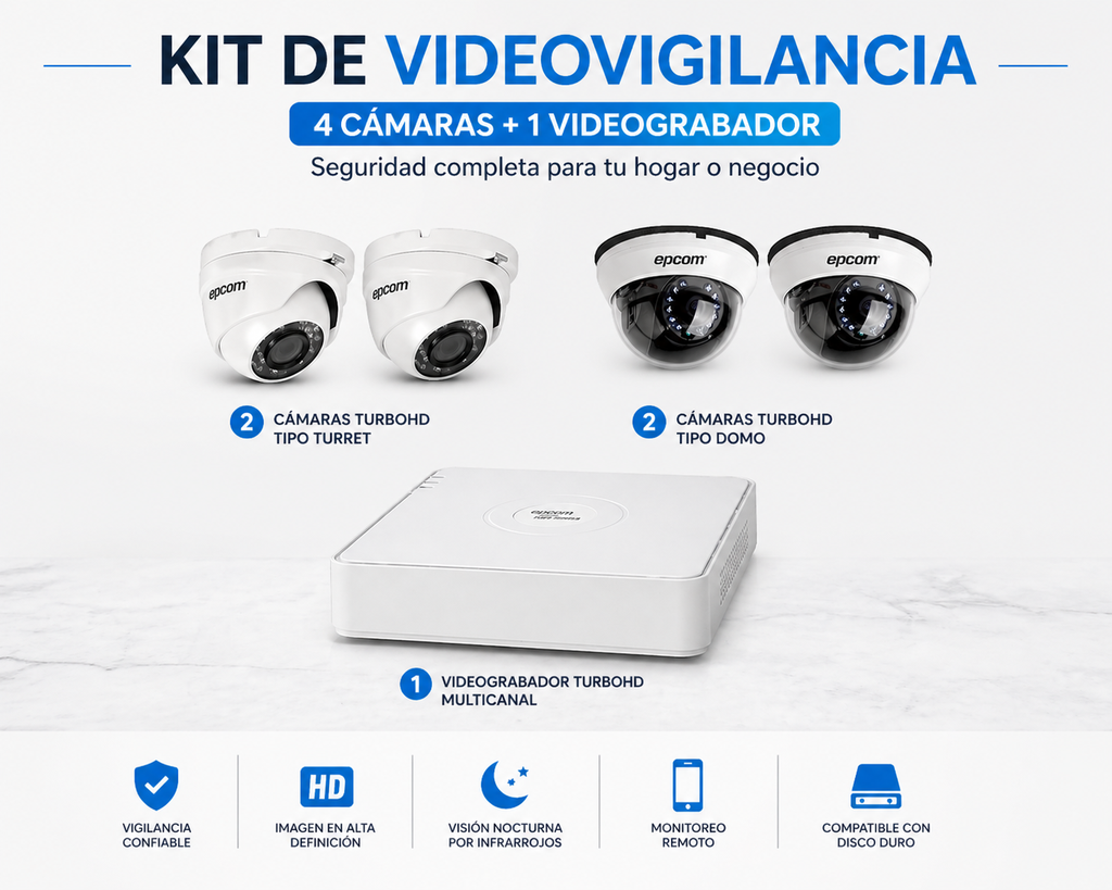 EPCOMPACK4, (DOME) 1pz S04, 1pz LE7TURBOw y 3pzs LD7TURBOw (No incluye accesorios)