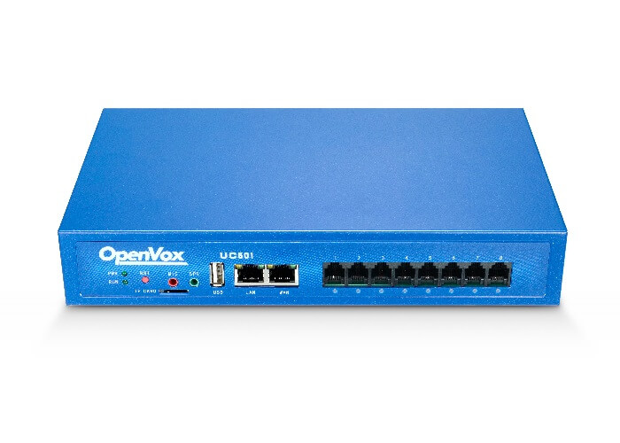 UC501, Conmutador IP, 800 registros, 300 llamadas concurrente, FreePBX