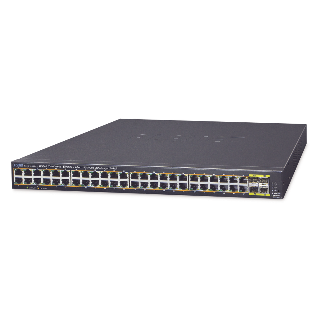 GS-4210-48T4S, Switch Administrable de 48 puertos 10/100/1000T + 4 puertos SFP 100/1000X