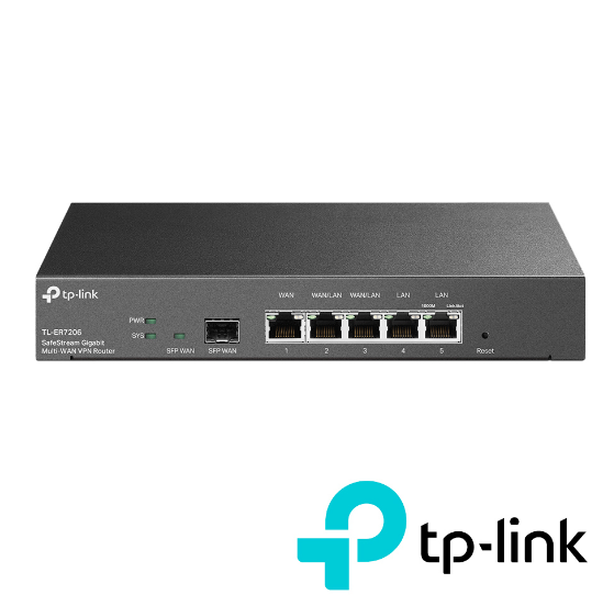 TL-ER7206, Router VPN - SDN Multi-WAN Gigabit, 1 puerto LAN Gigabit, 1 puerto WAN Gigabit, 1 puerto WAN SFP, 2 puertos Auto configurables LAN/WAN, 150,000 Sesiones Concurrentes, Administración Centralizada OMADA SDN