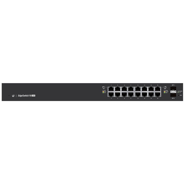 ES-16-150W, EdgeSwitch PoE 802.3at/af y PoE 24V, 16 x GigaEth, 2 x SFP, 150w