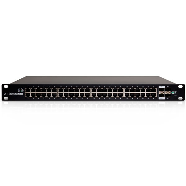 ES-48-500W,  EdgeSwitch PoE 802.3at/af y PoE 24V, 48 x GigaEth, 2 SFP y 2 SFP+, 500W, Para 19'' 1 UR