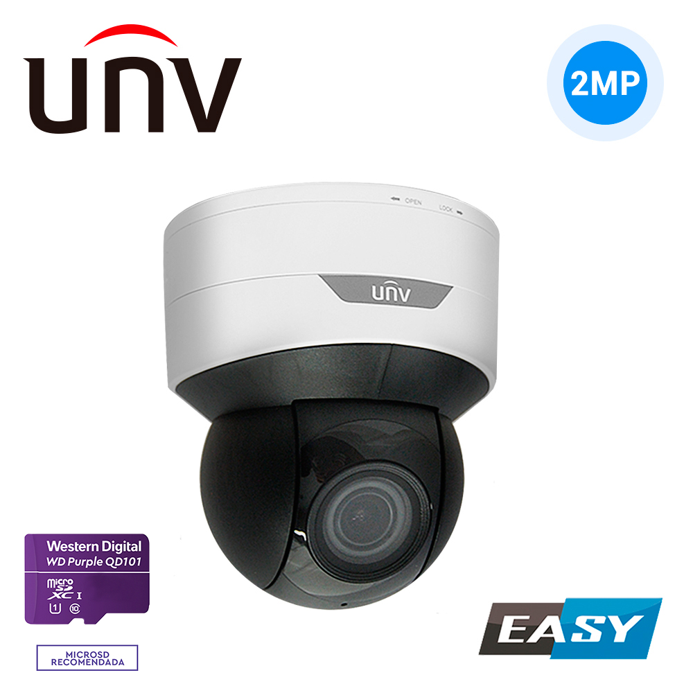 IPC6412LR-X5P, Cámara IP Mini PTZ Domo Ultra265 2MP interiores, 2.7-13.5mm, IR 30m, Micrófono (EASY)