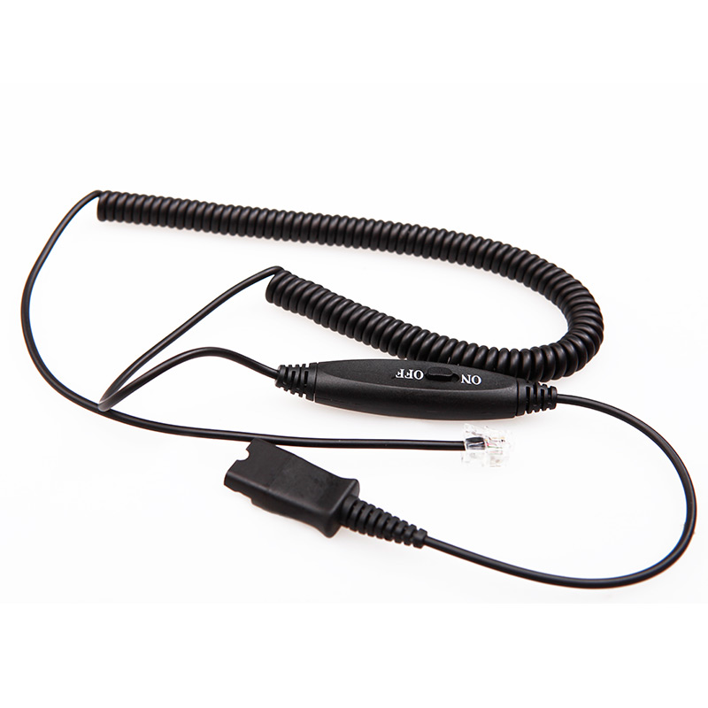QD-RJ9-05, Cable adaptador QD tipo Poly a RJ9 con control de llamada para Cisco