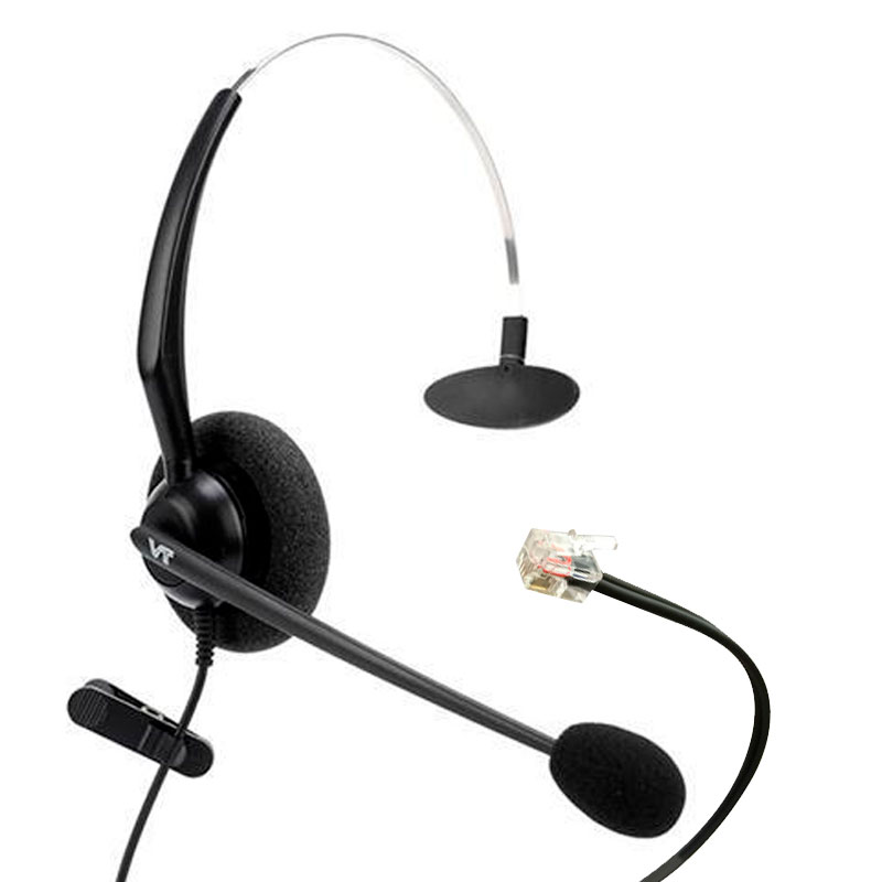 VT2000-NC-RJ9-03-M, Diadema RJ9 Monoaural, Noise cancelling compatible con Grandstream, Yealink y Snom