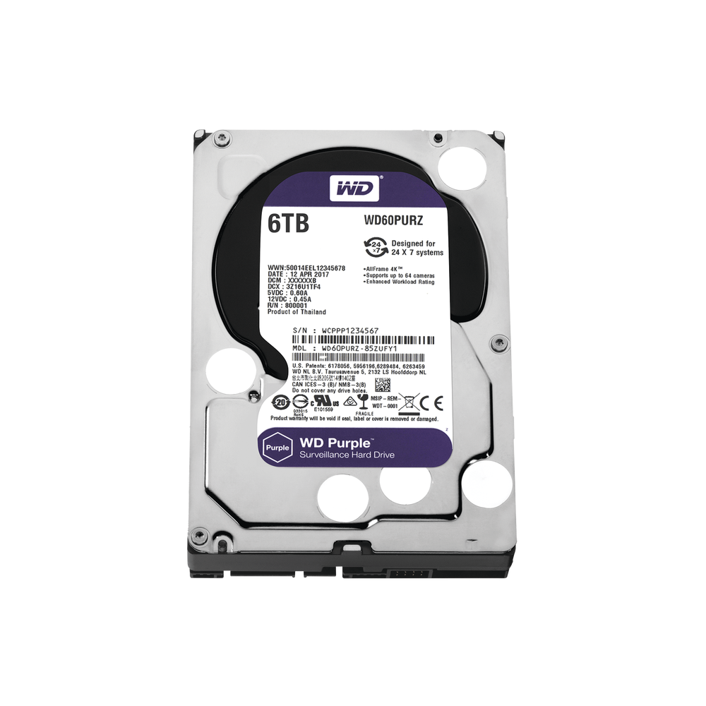 WD63PURZ, Disco duro 6TB para video vigilancia