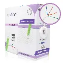 12251W100, Cable UTP Cat5E serie ECO, Cal 24AWG CCA, Bobina 100Mts, PVC Color Blanco, Uso Interior