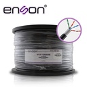 13151B305, Cable UTP Cat5E serie Pro-II Cal 24AWG Cobre, Bobina 305Mts Doble Forro Negro, Exterior