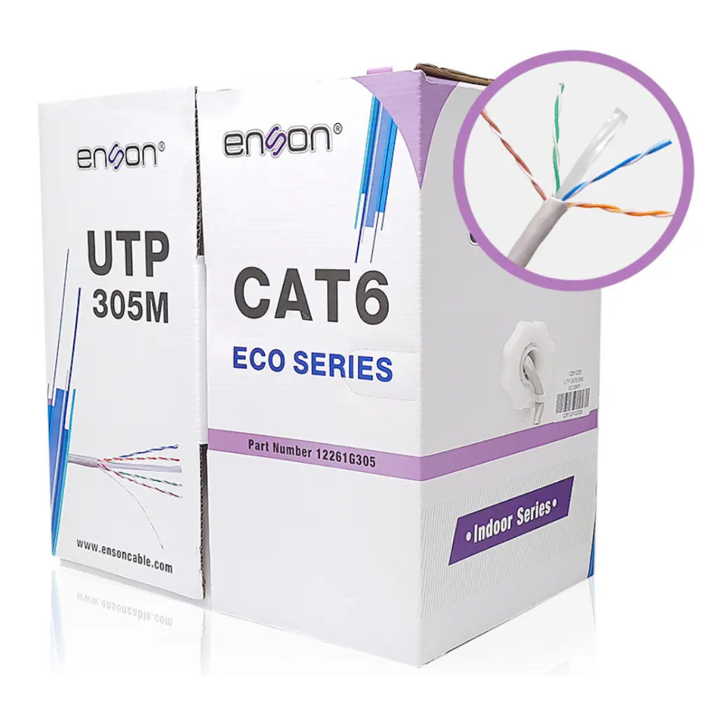 12261G305, Cable UTP Cat6 serie Pro-II 23AWG CCA, Bobina 305Mts, Forro Gris, Interior